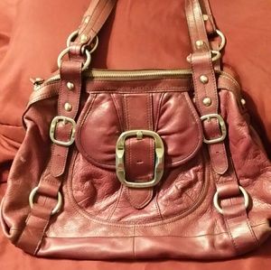 B Makowsky plum handbag